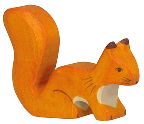 Holztiger Bëschdéieren - Kaweechelchen stänneg - 8x2x6cm - Holzfigur - handgemaach