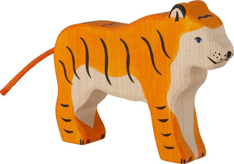 Holztiger tygr, stojící. 14 cm.
