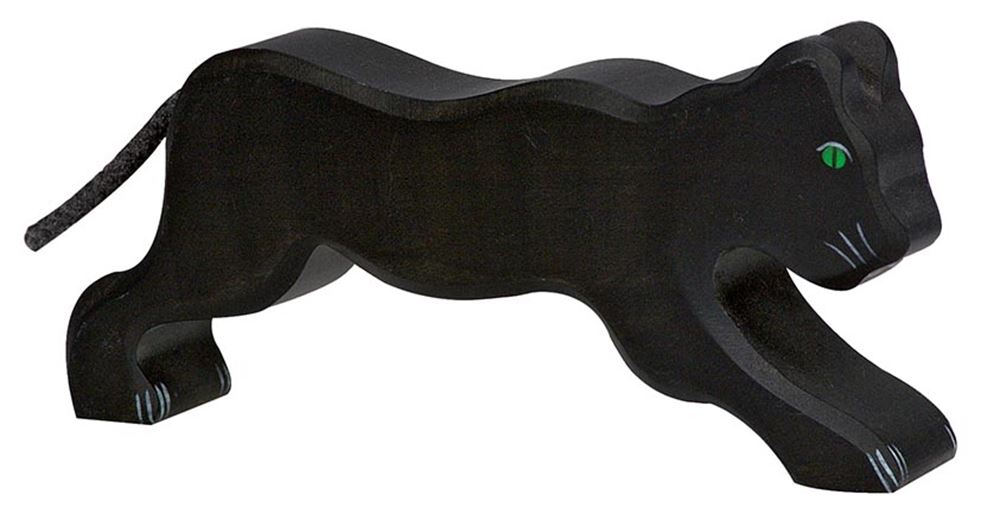Holztiger panther. 16 cm.
