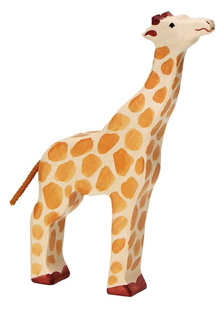 Girafa Holztiger, cabeça erguida. 21 cm.