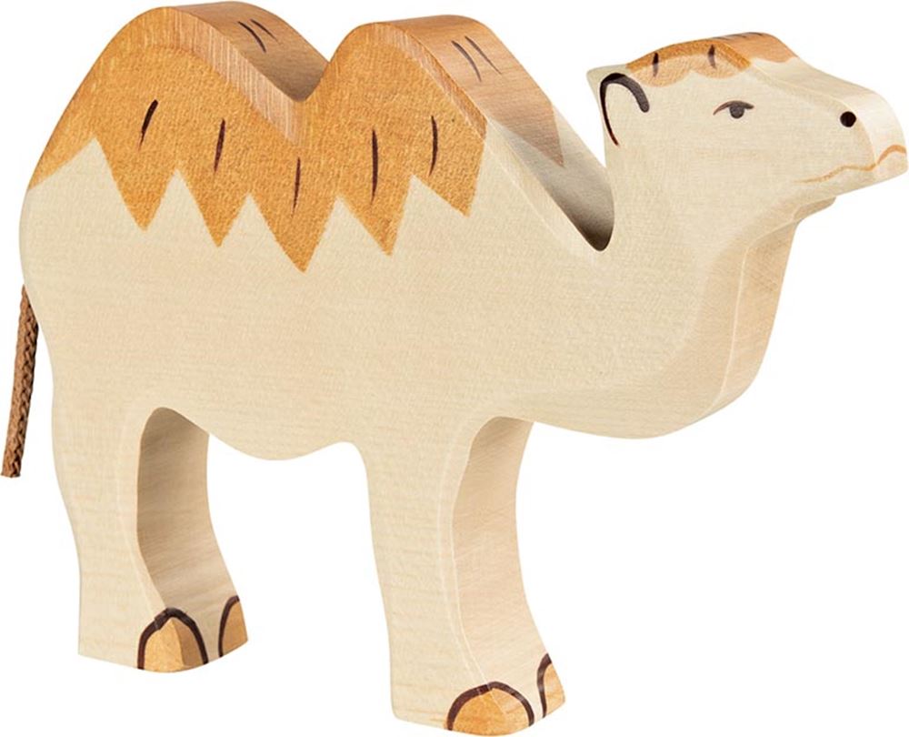 Holztiger Kamel. 18 cm.