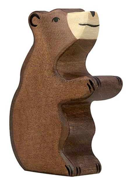Rjavi medved Holztiger, majhen, sedeč.