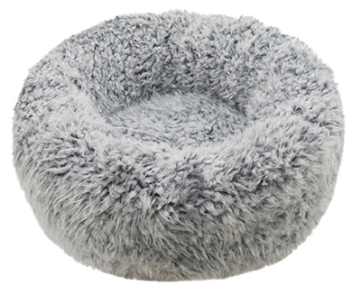 Rosewood Dog Basket Silver Fluff Gray