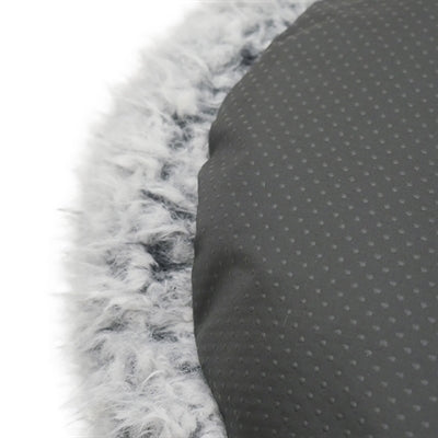 Panier de chien en palissandre Silver Fluff Grey