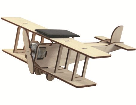 Solexpert building kit - double-decker aircraft with solar panel