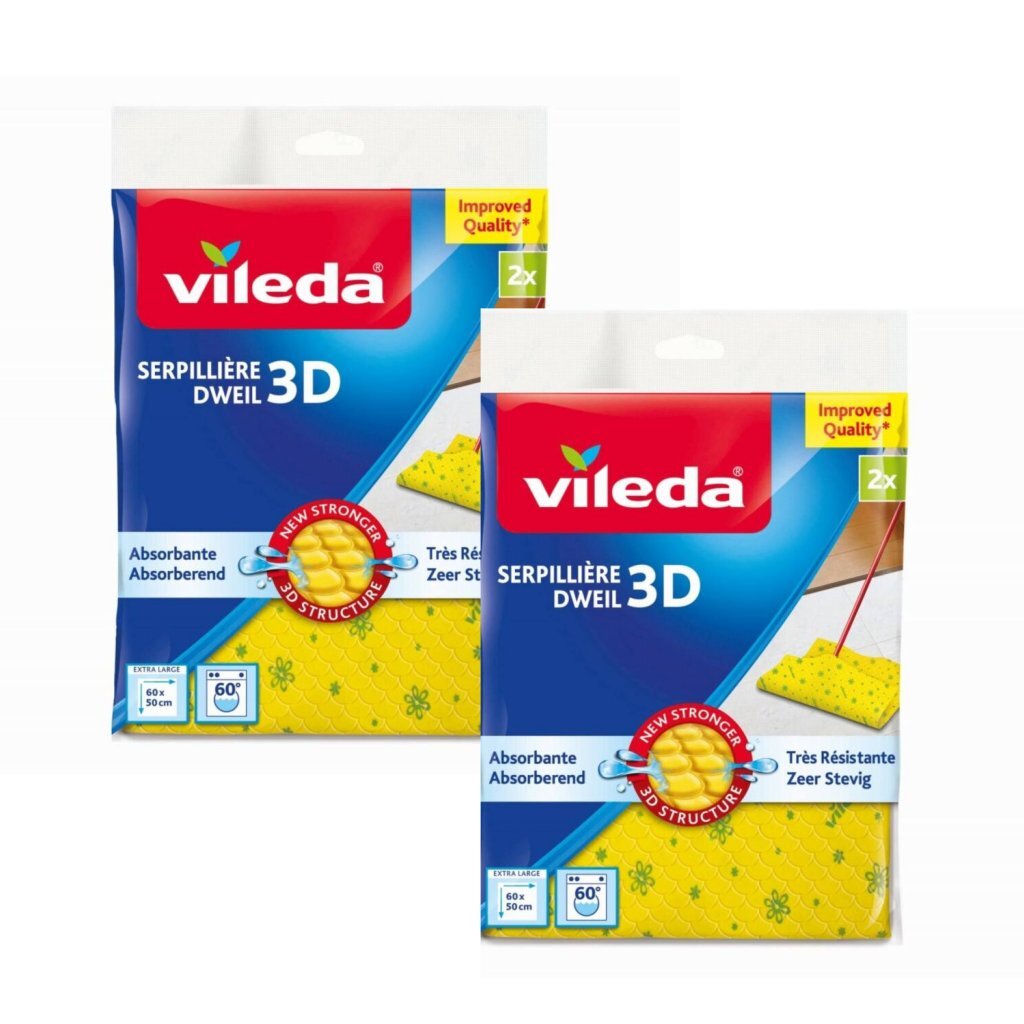 Vileda Vileda Mop 3D -Struktur 2 Stücke gelb