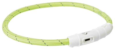 Trixie glowing collar dog flash usb tpu nylon green