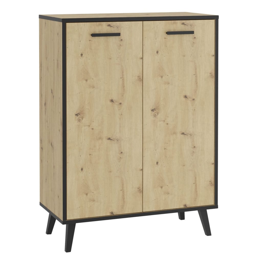 Armoire à chaussures FMD FMD avec 5 compartiments 68,5x33x93,5 cm chêne artisanal