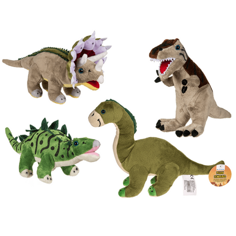 Plüsch-Dinosaurier, ca. 31 cm. 4 Sortiment