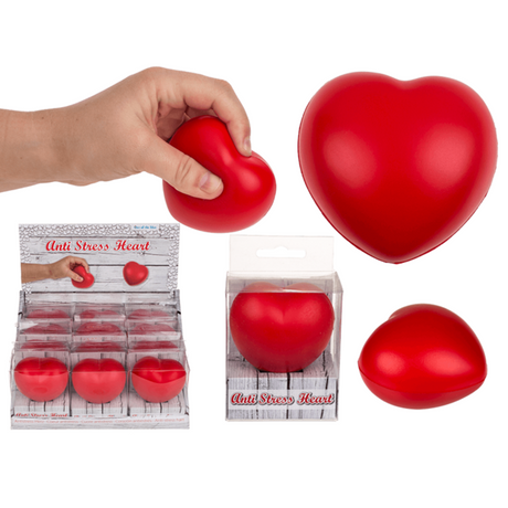 Dsp anti-stress heart, approx. 6 cm. 12 pieces