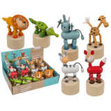 Dsp wooden printing figures, animals. 6 assorted