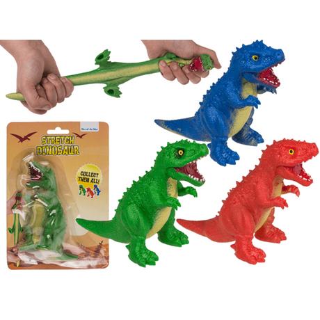 Stretch-Dino, 13 cm, 3 assorti. 12 Stück.
