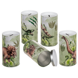 Kovová kasička, dinosaurus. 4 sortiment