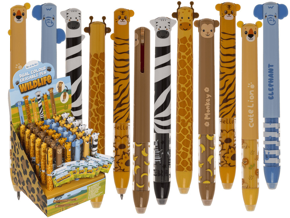 Dsp bicolor erasable pen, 6 ass
