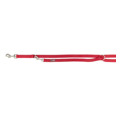 Trixie Hundeleine Premium verstellbar zweilagig rot