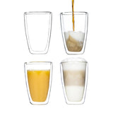 Hola hola juego de vidrio de 2 piezas Latte MacChiato 400 ml transparente