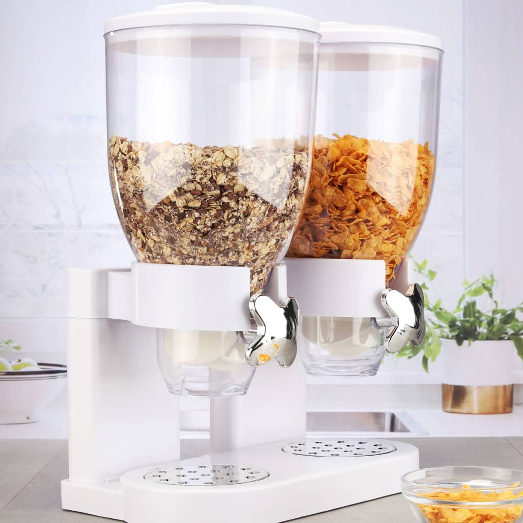 Salut Hallo Brudder Cereals Dispenser 2 x 3,5 L Wäiss