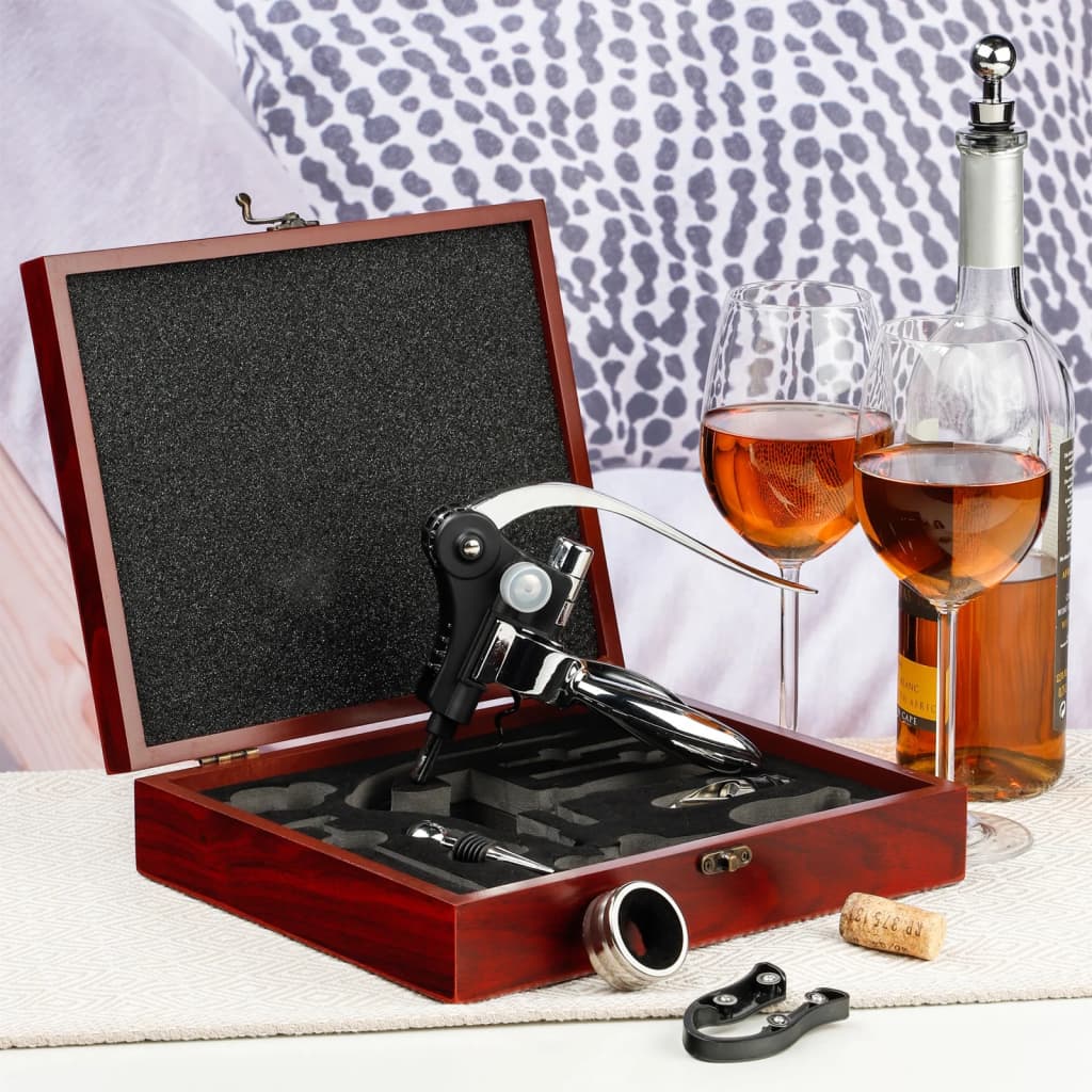 Hi Hi Ensemble d'accessoires de vin de 10 pièces avec valise