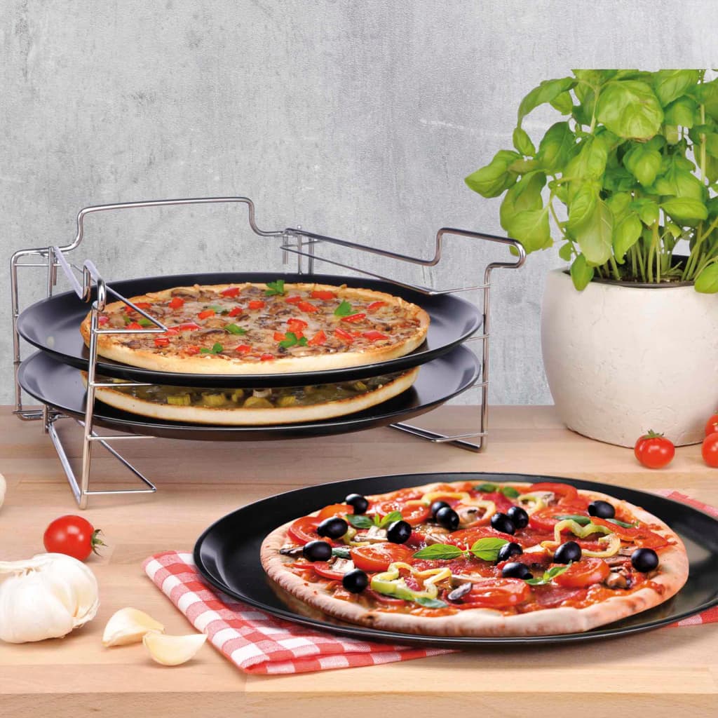 Cześć cześć 4-częściowa pizza bak set czarny