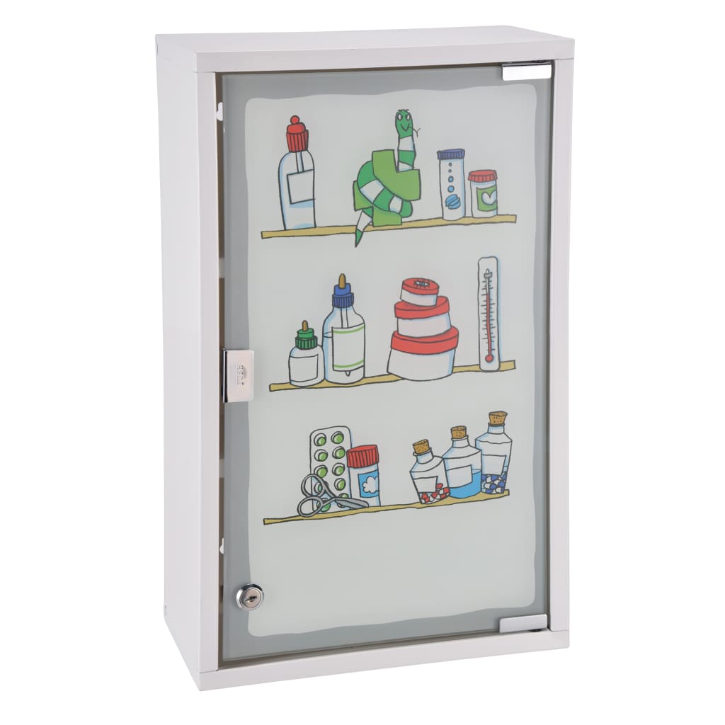 HI HI Armoire à pharmacie 30x15x50 cm en acier inoxydable