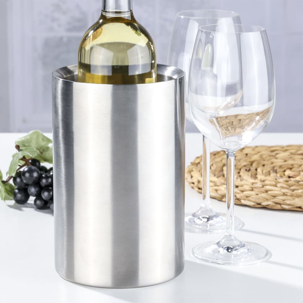 Hola hola refrigerador de vino de 12 x 20 cm de acero inoxidable