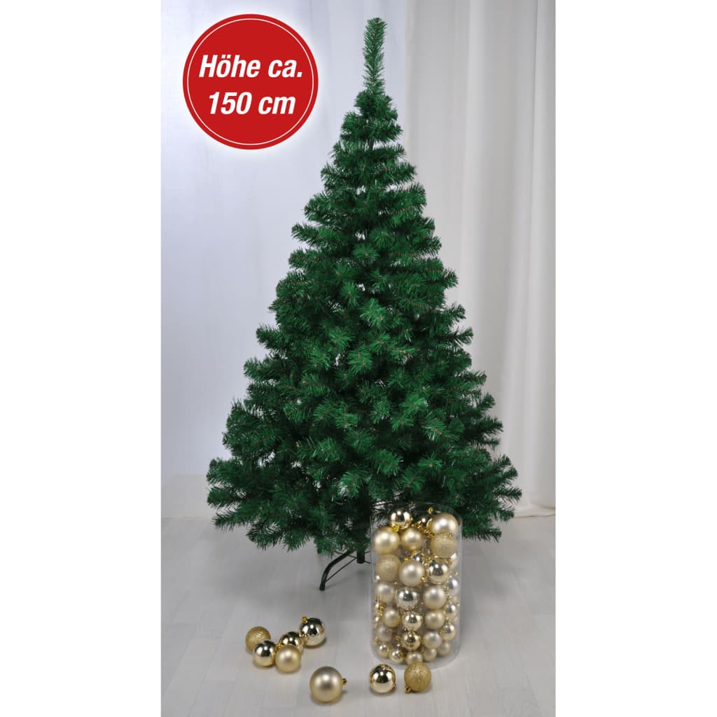 Ciao albero di Natale con standard in metallo 150 cm verde