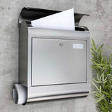 Hallo Hi Letterbox 38x12x42.5 cm Edelstahl