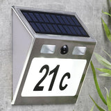 Hola hola numero numero lámpara led solar color plateado