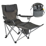 Salut salut salut chaise de camping luxueuse avec repose-pied anthracite