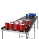 Hi Hi Hi Beer pong table Collapsible and Adjustable Black