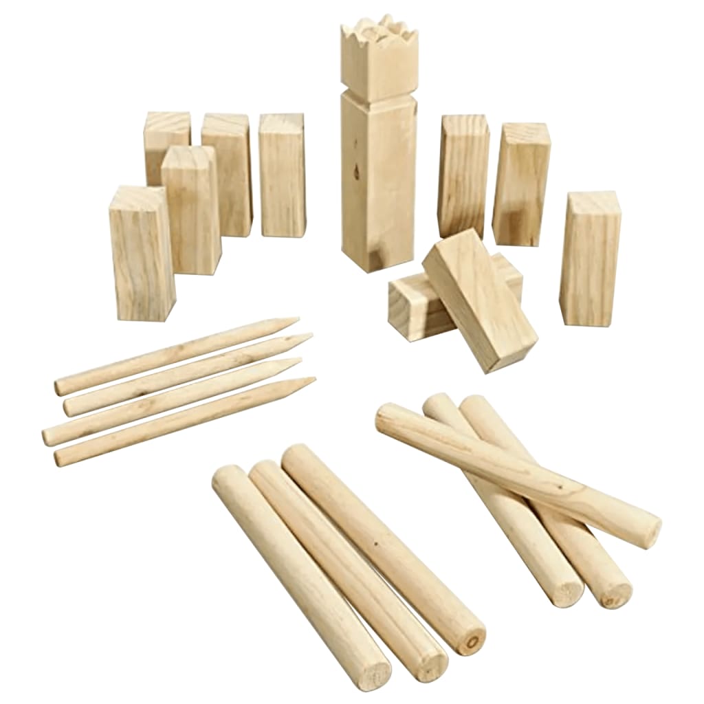 Hi hi wooden kubb game