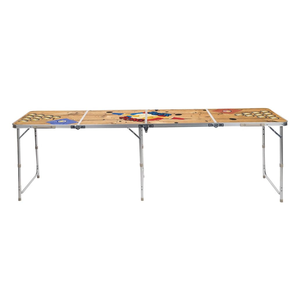 Salut Hallo Béier Pong Table Klappbar 240x6055 cm mdf an Aluminium