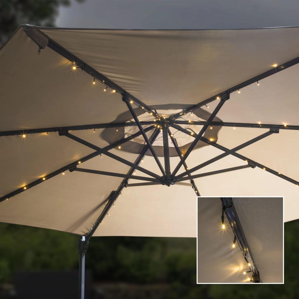 Salut salut parasol léger guirland solaire LED 130 cm