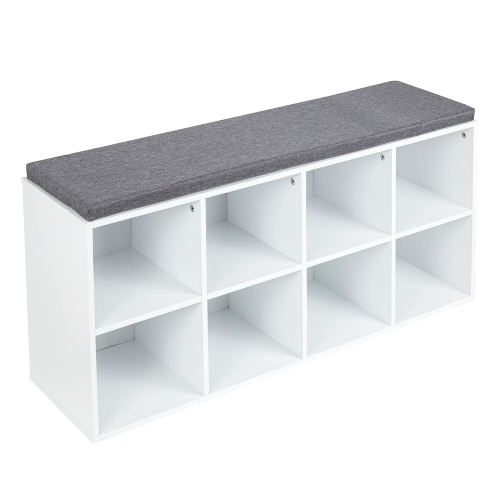 Hi Hi shoe rack with cushion 103.5x29x48 cm white