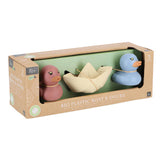 Jipy bioplastic set 2 rubber ducks and 1 boat assorted | 4 pieces