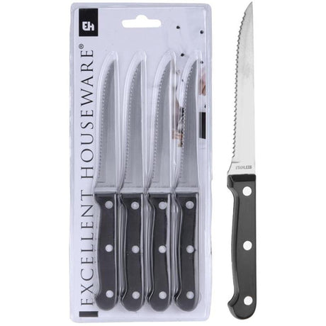 Excellent houseware steakmessenset 4-delig op blisterkaart