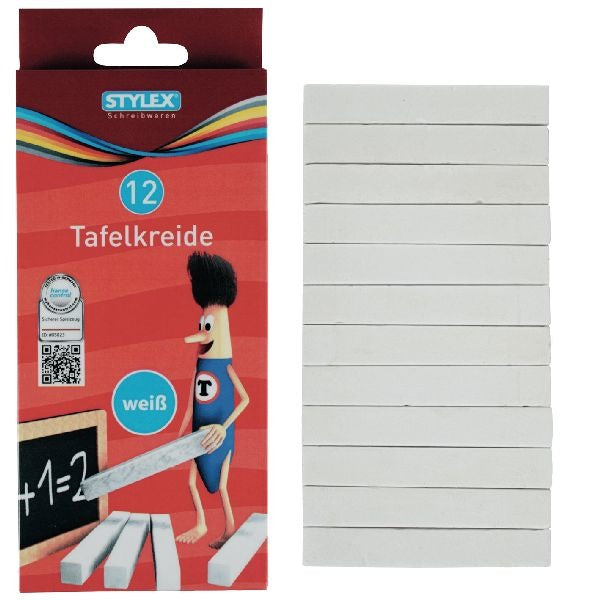 Stylex Board Chalk White 10 pezzi