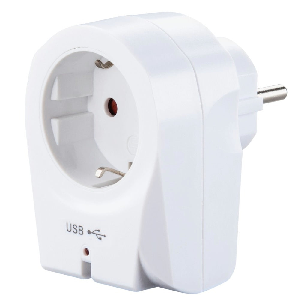 Hama USB -plug adaptér -plader 2.1 bílý