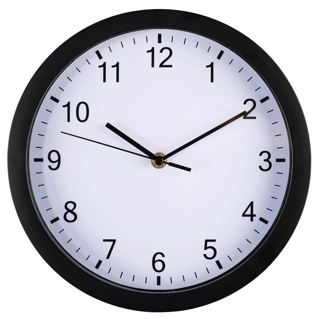 Hama wall clock pure Ø 25 cm noise arm black