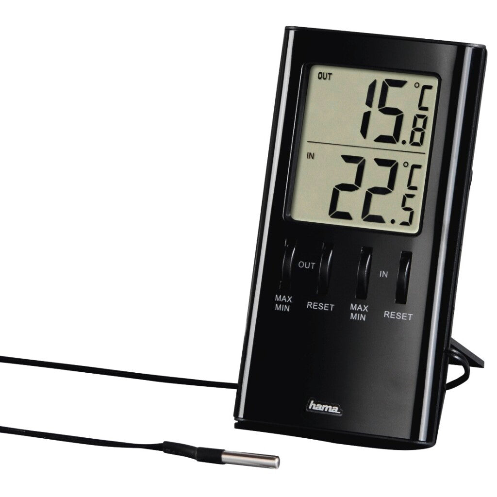 Hama LCD-Thermometer T-350 Schwarz