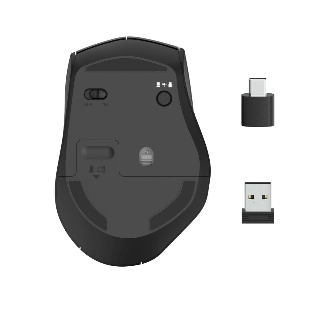 Hama Opt. Wireless Maus mit 6 Tasten MW-600 Dual-Modus USB-C USB-A Schwarz