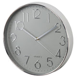 Hama Wall Clock Elegancia Ø 30 cm brazo de sonido plateado gris