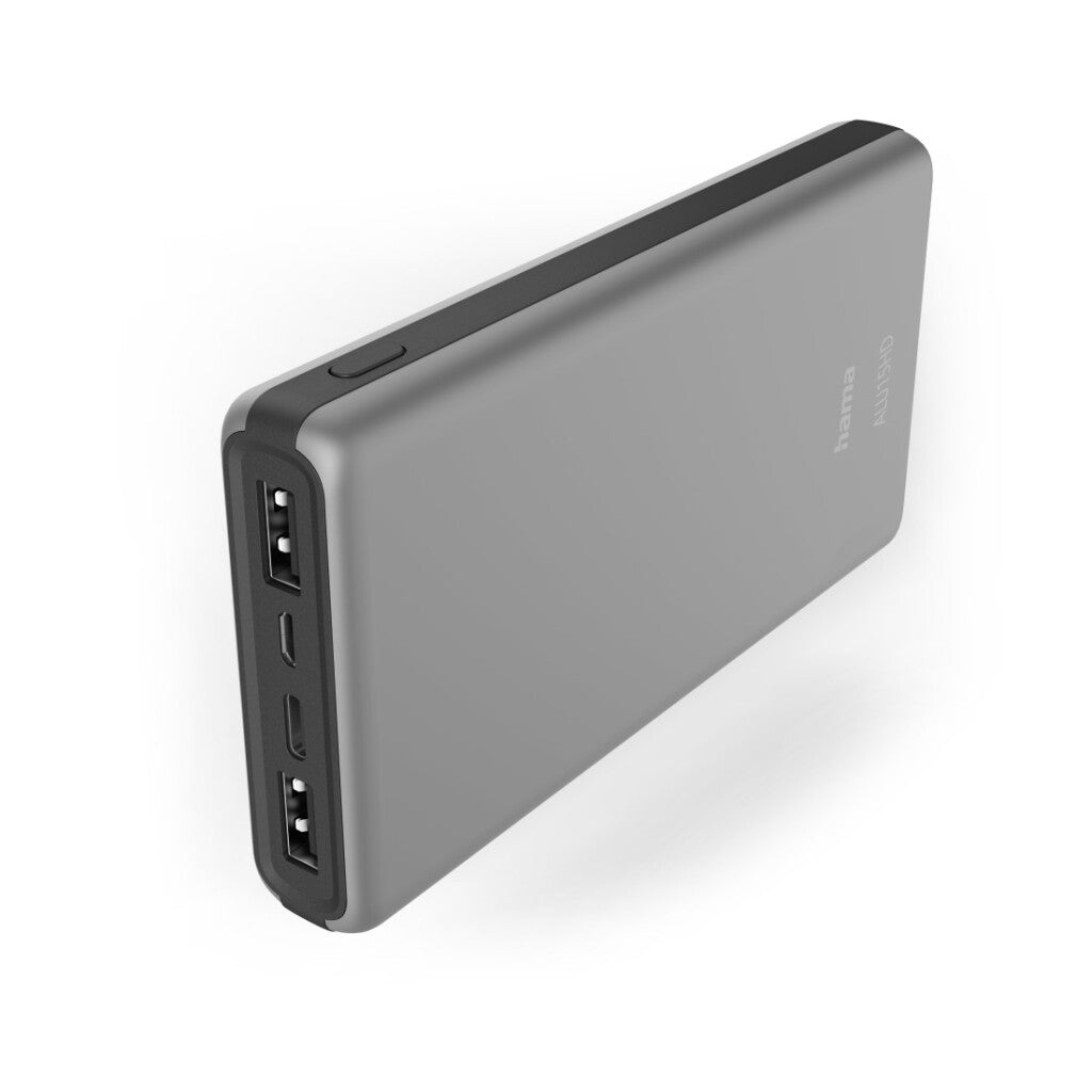 Hama Power Pack Alu15HD 15000MAH 3 Salidas: 1x USB-C 2x USB-A Silver