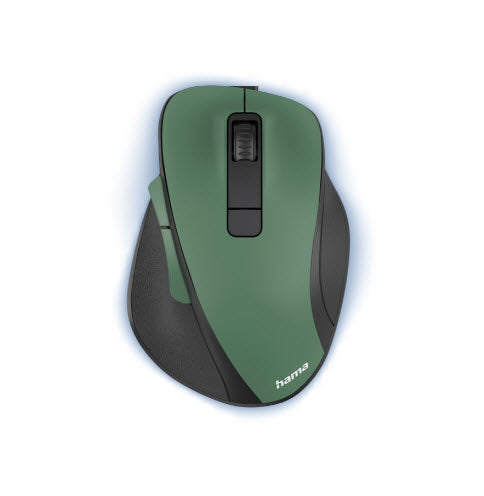 Hama Optical Wireless Mouse 6-knapper MW-500 Genoplad batteri ergo. Forest Green