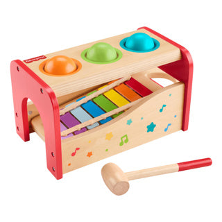 Fisher-Price-Holz-Xylophon mit Hammerbank
