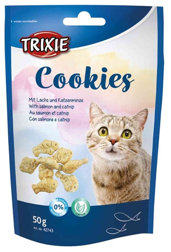 Biscoitos Trixie com salmão e erva-de-gato