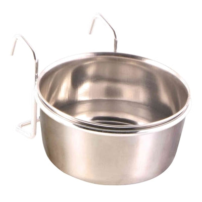 Trixie food bowl with holder to hang stainless steel