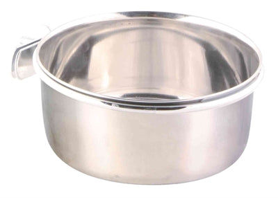 Trixie food bowl with screw fixing stainless steel