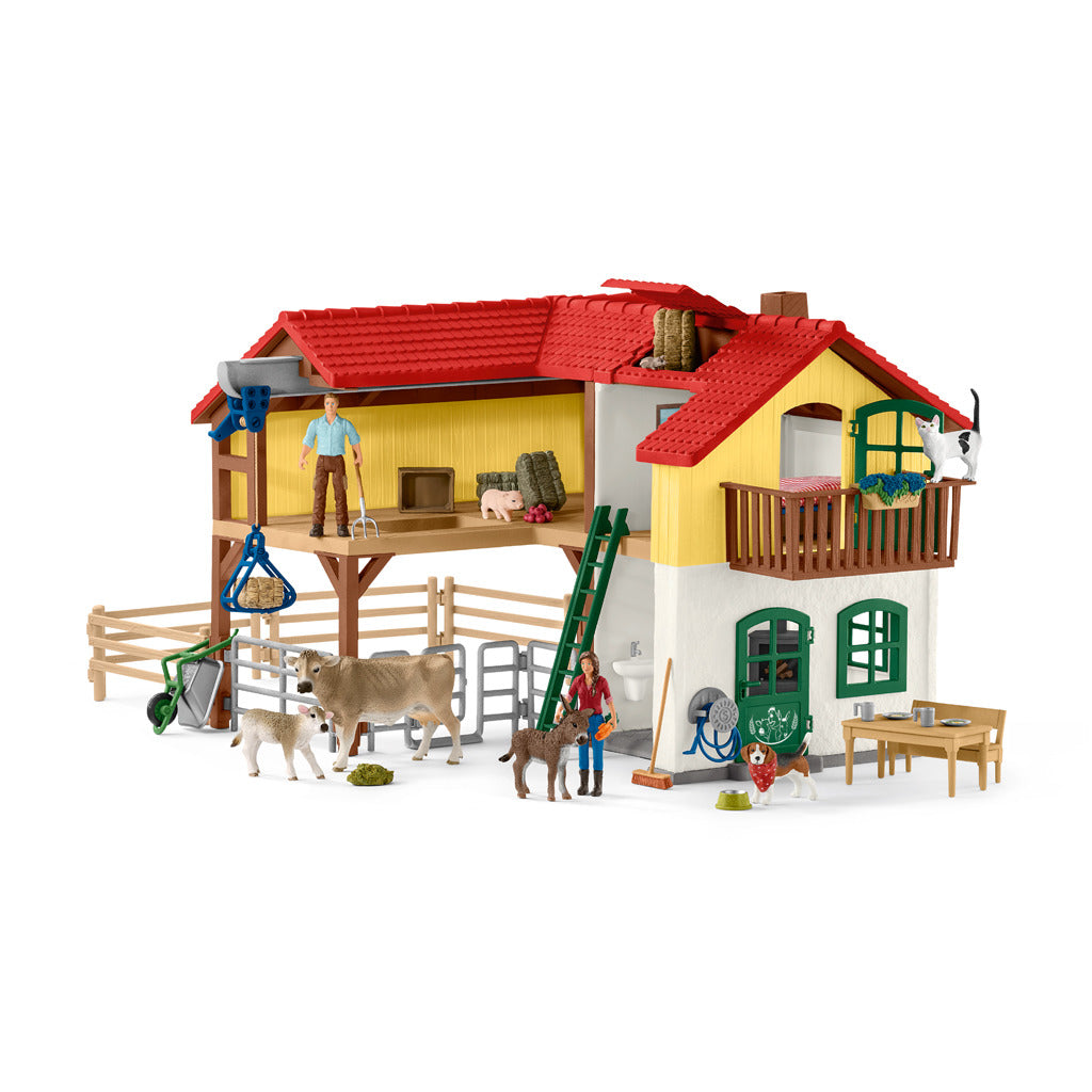 Schleich Farm World Farm ze stabilną i zwierzętami 42407