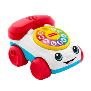 Hračka pro tlačení telefonního vozidla Fisher-price se zvuky